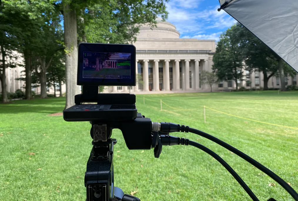 A camera aimed at MIT's great dome.