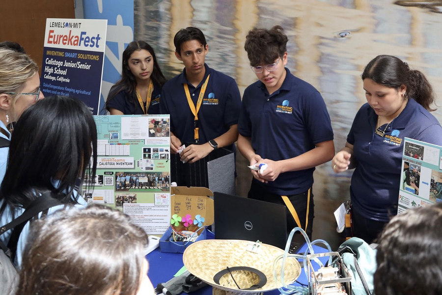 At EurekaFest, the Calistoga High School InvenTeam displayed their project.