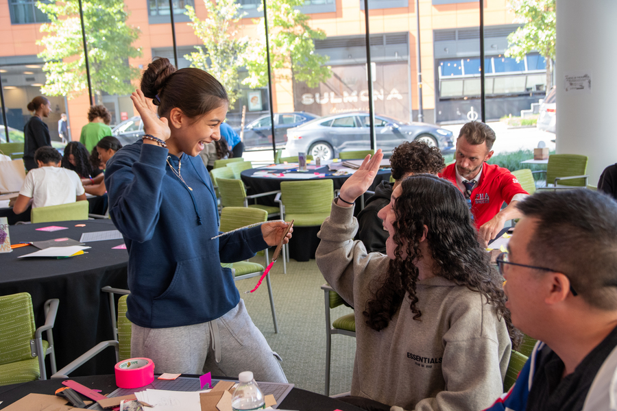 “Cosmic Comfort,” one of Day of Design's pilot workshops, was inspired by MIT's Space Architecture course (MAS.S66/4.154/16.89). It was first offered during the 2024 Cambridge Science Festival.